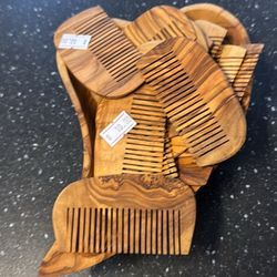 Olive Wood Fine Hair Comb Good Gift 🎁 For Father’s Day