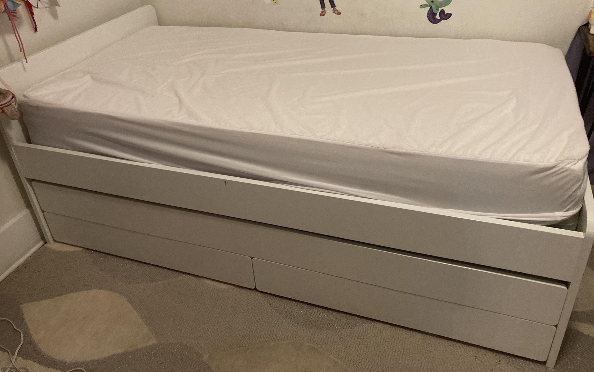 Free IKEA Twin Trundle Bed With Drawers