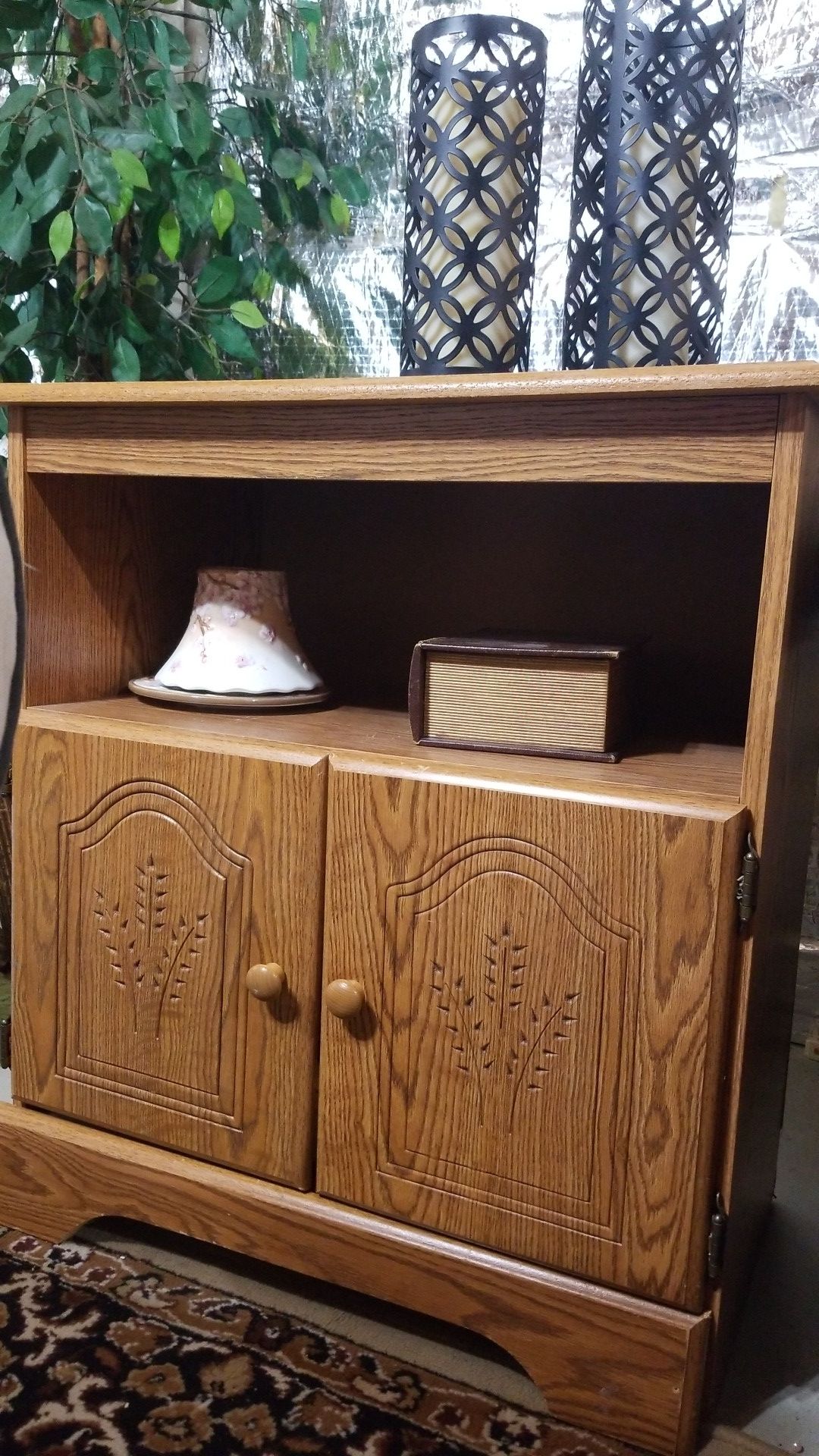 Computer, laptop desk or printer table. Or TV stand with shelf and storage