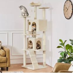 Cat Tree Condo with Stracthing Pads - 80 in