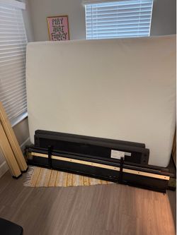 Queen Mattress and Slat Bed Frame