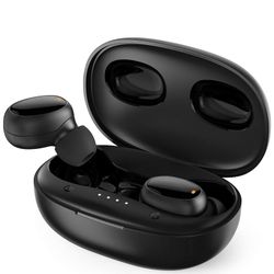 Bluetooth 5.0 True Wireless Earbuds, Touch Control Waterproof Stereo Headphones with Charging Case and mic, in-Ear Earphones Headset for Sport