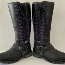 Ladies Milwaukee Riders Lace Up Boots Size 8.5