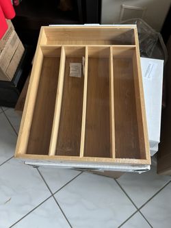 Bamboo Kitchen Tray Organizer