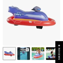 Poolcandy Jet Runner 2.0-12V Motorized Inflatable Ride-On Watercraft Pool Float New Factory Sealed $99