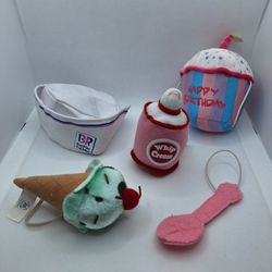 RARE Build A Bear Workshop BABW Baskin Robbins Ice Cream Accessories Hat Whip Cream