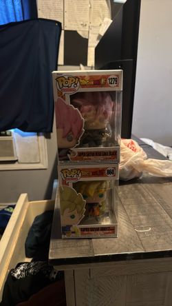 Goku black and Namek Goku funko pops