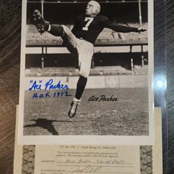 Signed 8x10 Photo Ace Parker Duke Yankees Brooklyn Autograph Picture Auto NFL HOF