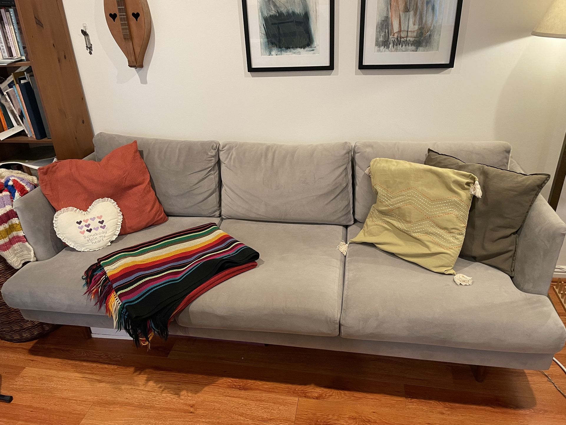 Gray Mid-Century Modern Couch