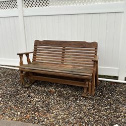Wooden Rocking Bench