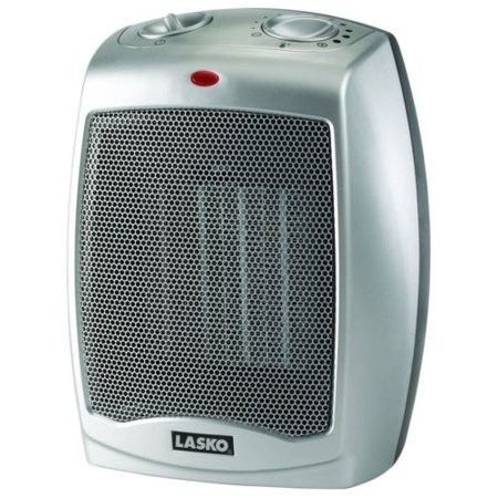 Lasko Silver Ceramic Heater with Adjustable Thermostat