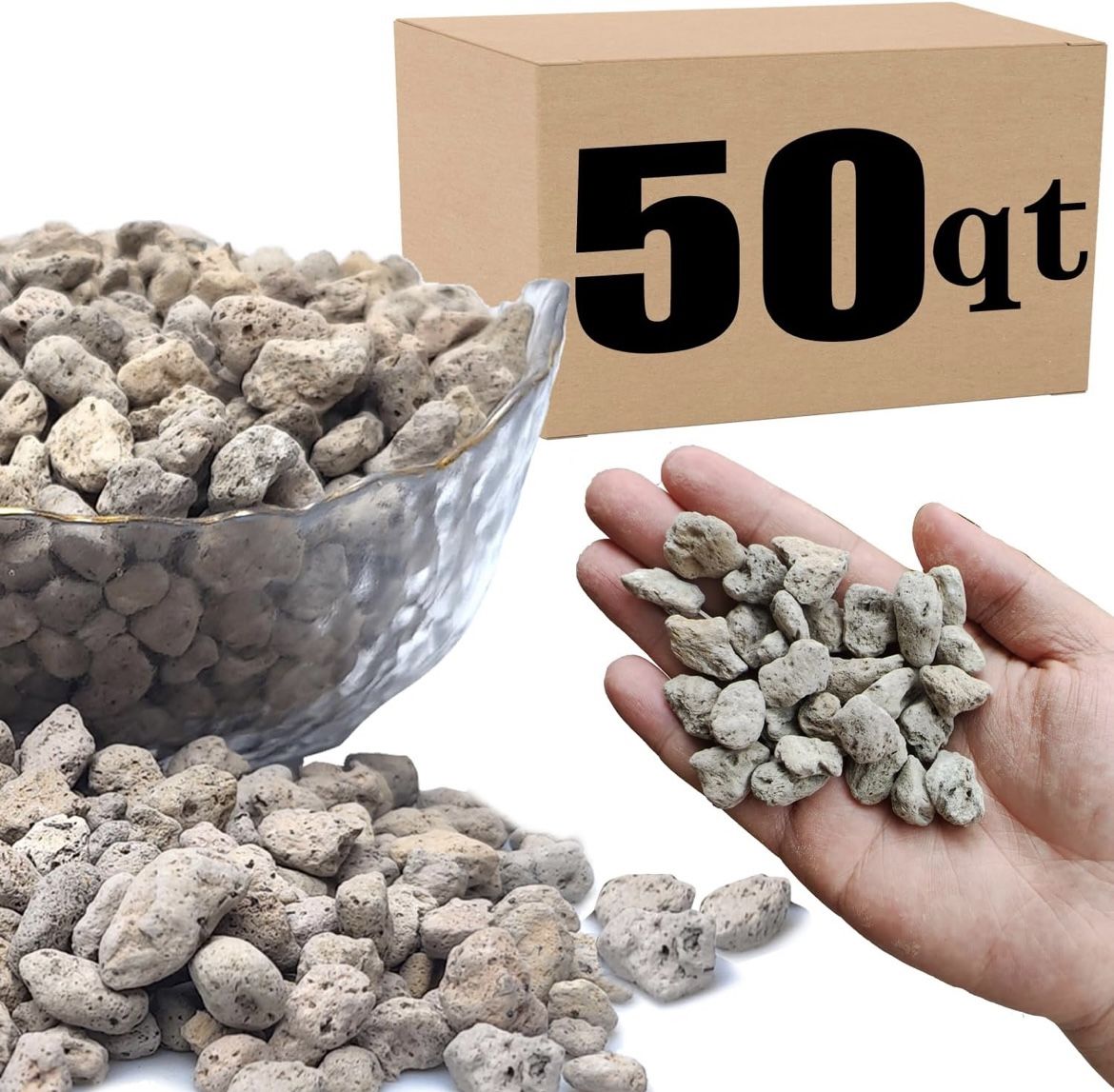 Horticultural Pumice for Plants (50 QT, 1/2 inch) For Sale $30.00 50-%+ OFF Retail $76.99 NEW IN BOX