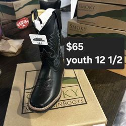 Smoky Mountain Black Kids Boots (Size 12.5) (Brand New)