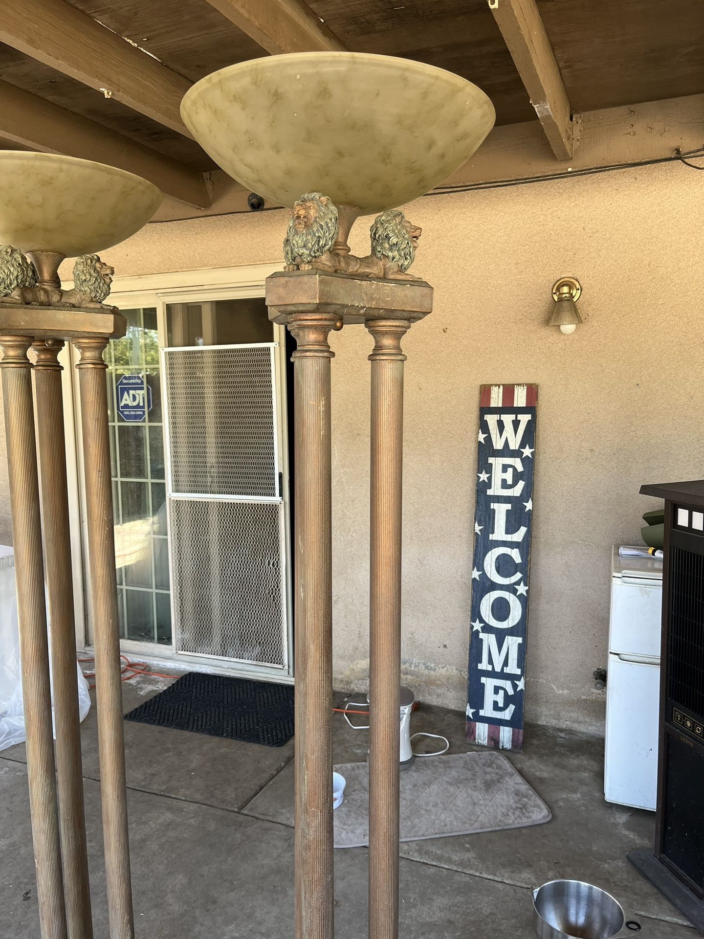 VINTAGE LION FLOOR LAMPS (7 Feet) “OBO “ ‘“””SERIOUS BUYERS ONLY””””””””””