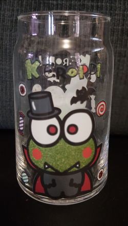 Keroppi Halloween Glass Can Cup
