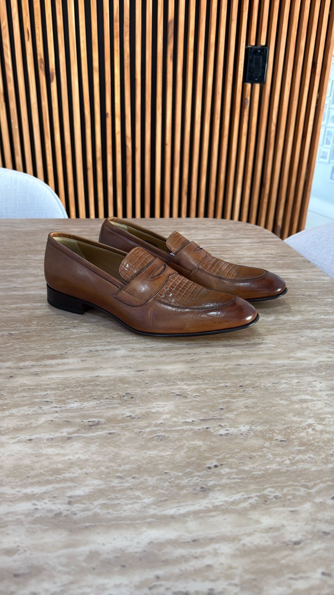 Brown Leather Dress Loafers