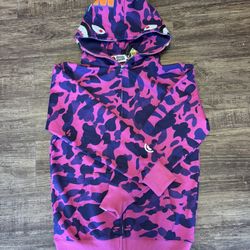 Purple and black bape hoodie