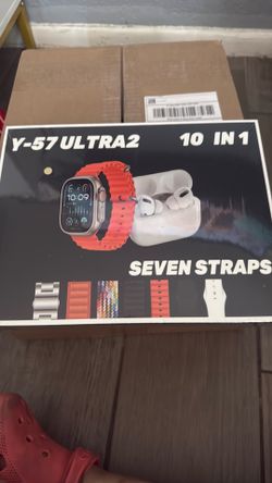 Y-57 Ultra2 10-In-1 Smart Watch Set with Eardbuds and 7 Watch Straps