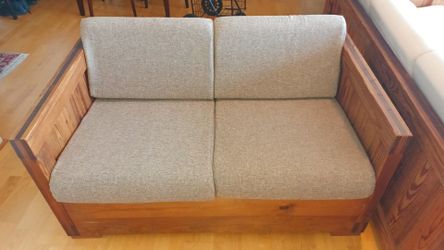 Vintage This End Up Loveseat Wood Furniture