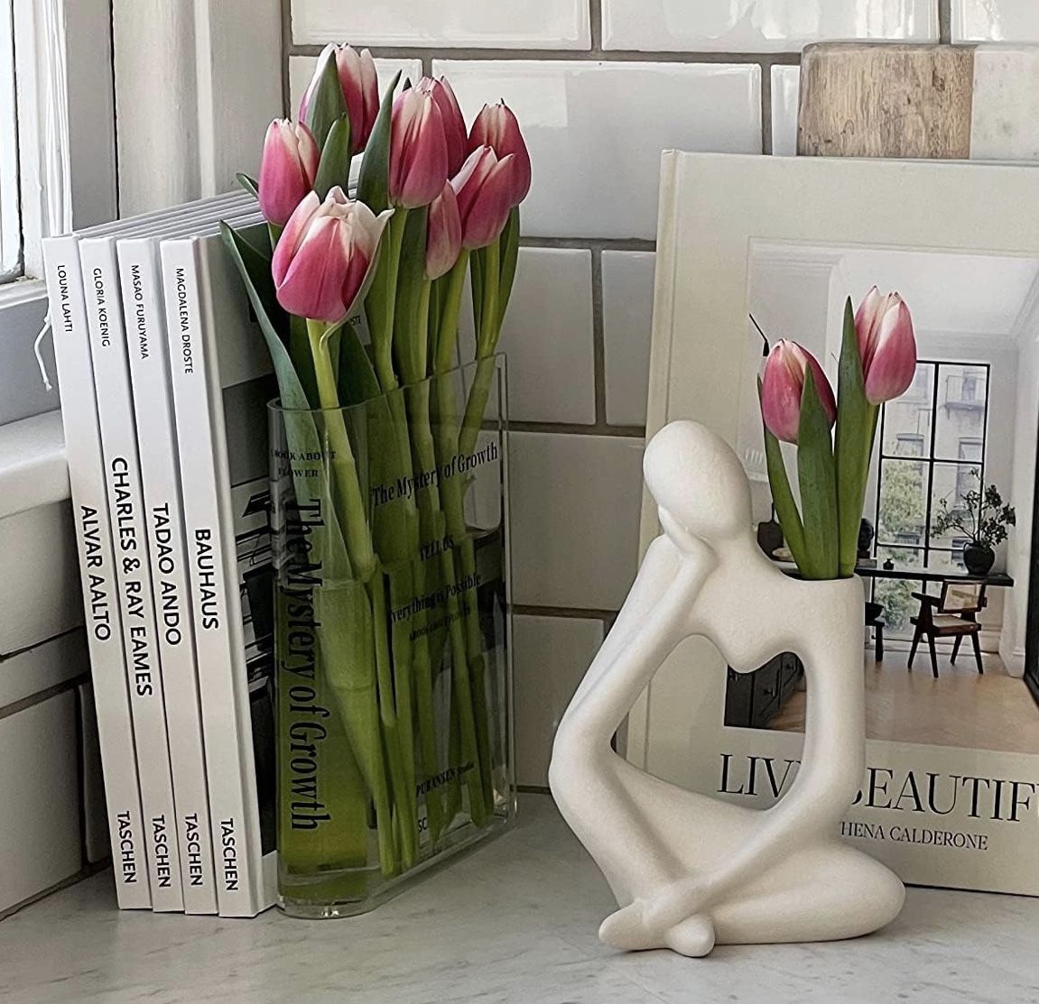 New Clear Book Vase