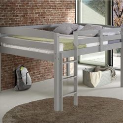 Concord Junior Loft Bed, Full, Grey
