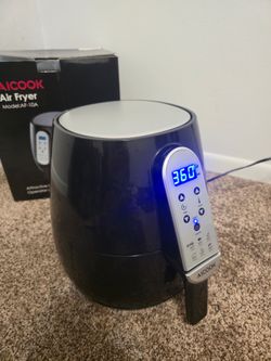 Air Fryer 4.5 Quart 1500 Watt Programmable LCD Digital Touchscreen AICook AF-10A Air Fryer Oven