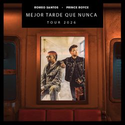 Romeo santos and prince royce 2 tickets on may 22