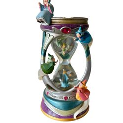 Disney Snow Globe Fairies Hourglass Tinker Bell & Fairy Godmother Flora Fauna