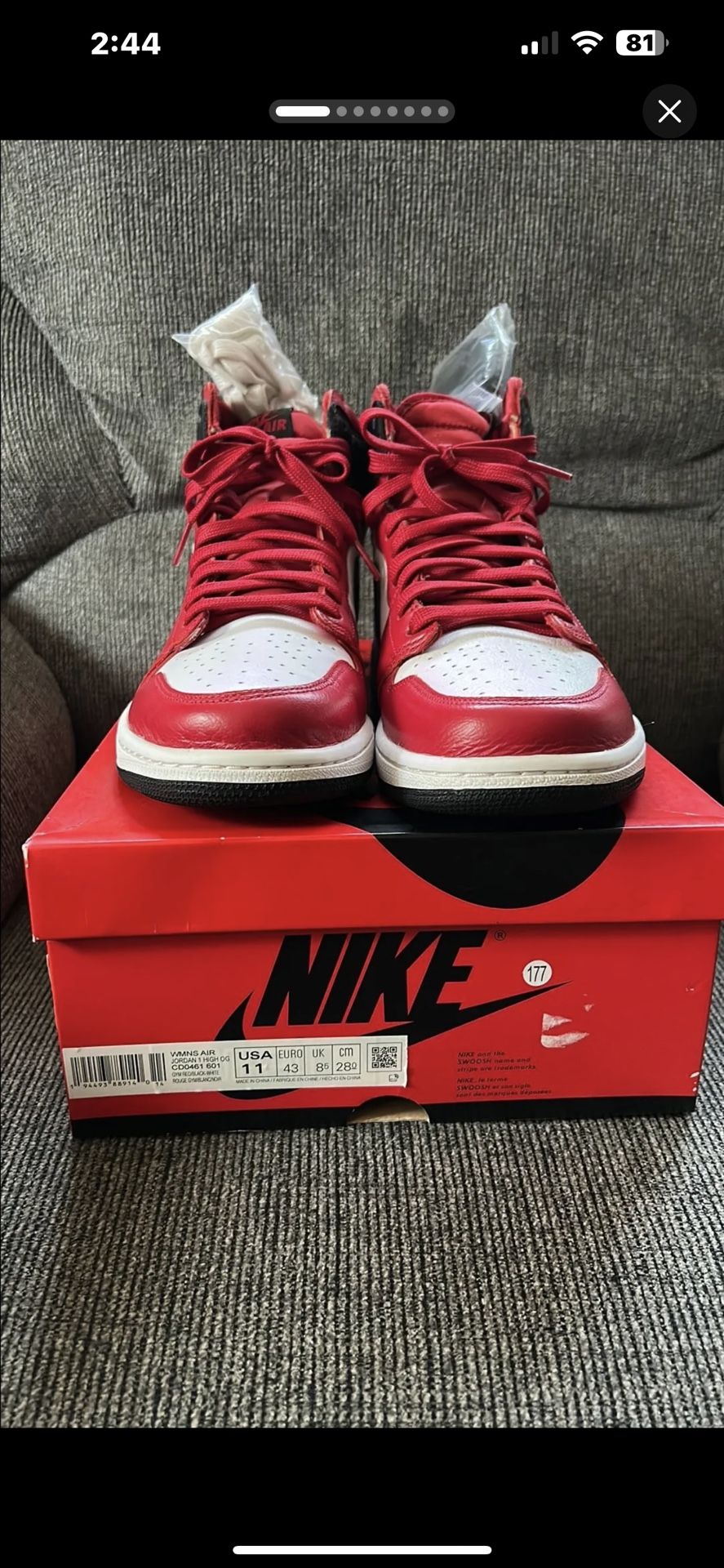 Jordan 1 High Retro ( Satin Snake Chicago)
