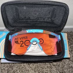 PIT VIPER The Free Range Climax 2000s Sunglasses Blue/Pink/Orange Wrap NEW BOX