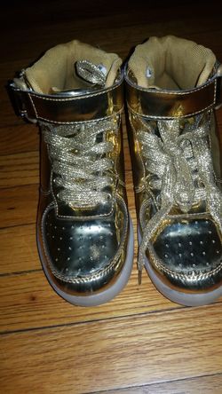 Gold customizable led light shoes