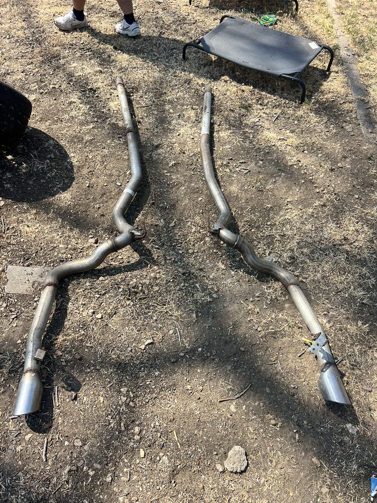 Straight exhaust pipes for 2015 Mustang