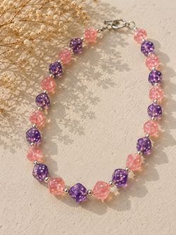 Dice Beaded Necklace