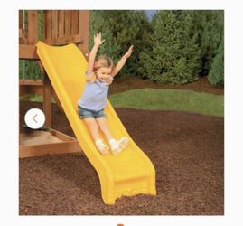 Yellow Plastic Outdoor Playground Slide