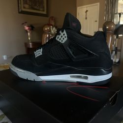 BLACK CANVAS JORDAN 4s 