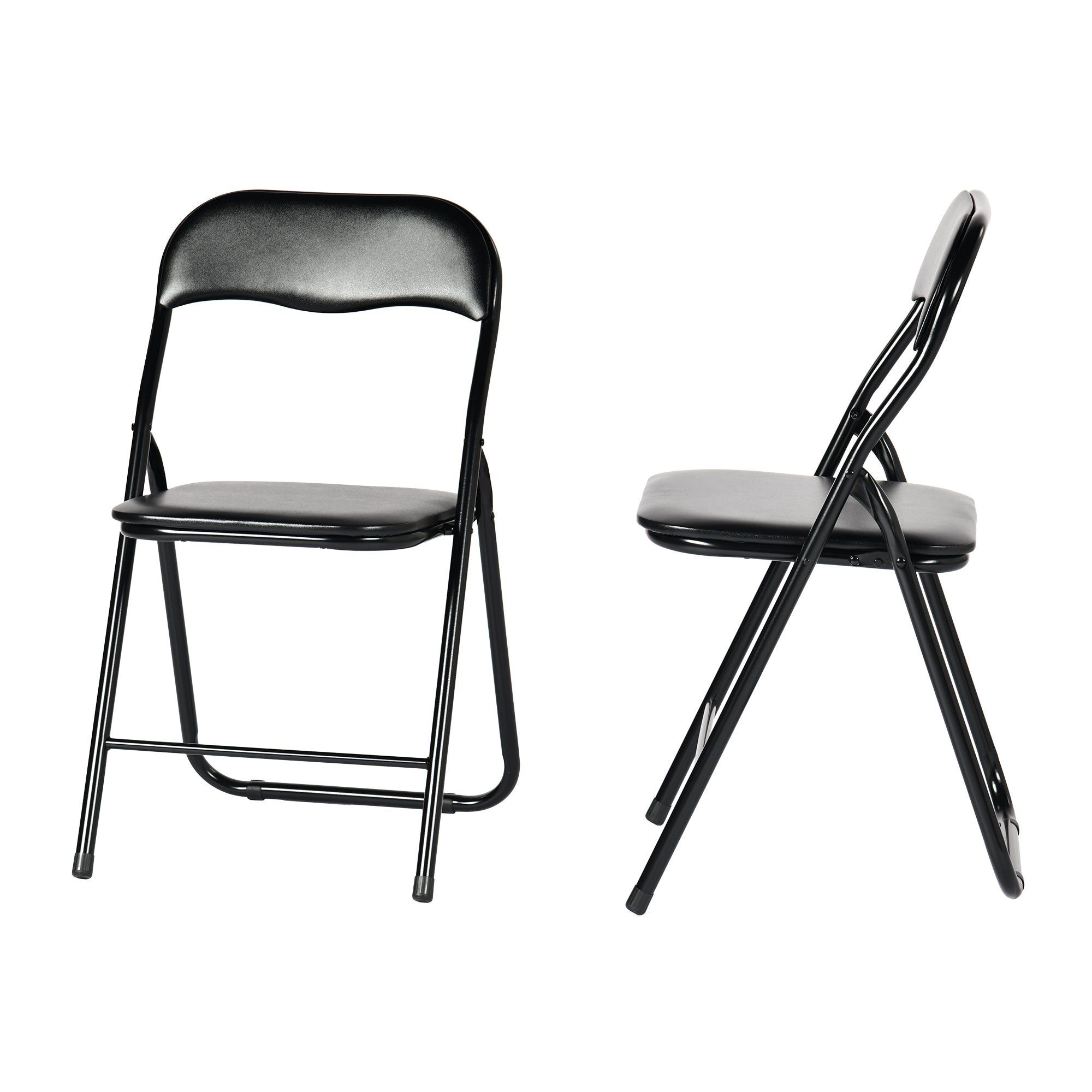Mango Black faux leather Folding Dining Chair Set of 2 or 6