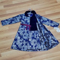 Blueberi Gold 2-piece Dress And Coat