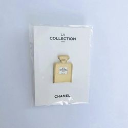 Brand New Authentic Chanel VIP Perfume Bottle Gold Tone Pin Brooch