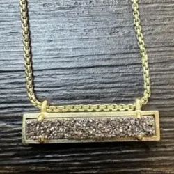 Gorgeous Signed Leonor Druzy Pendant Bar  Kendra Scott 