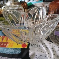Vintage Mikasa  Crystal Bowl Unique Squared Shape