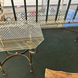 Glass Coffee Table And (2) End Tables 