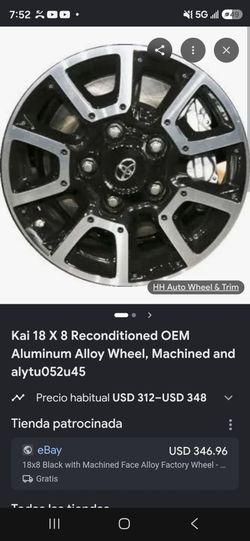 Toyota Tundra  18x8 Black Machined Alloy Wheel