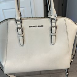 Michael Kors White Purse 