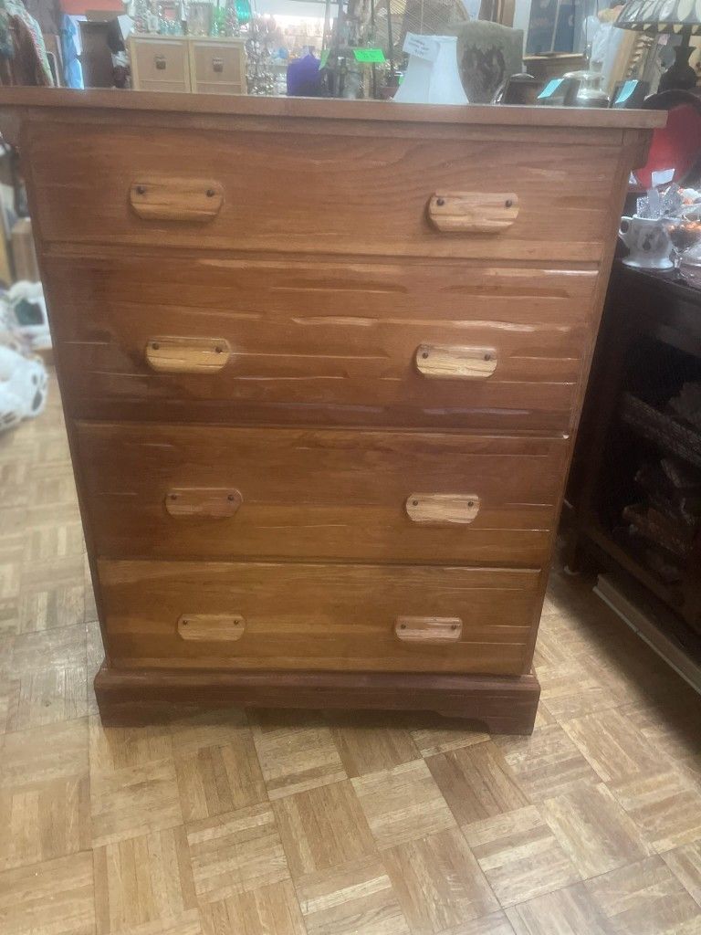 Vintage Western Solid Wood Dresser Chest Ranch Oak By Brant 35 By 45 By 19