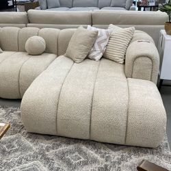 10 By 5 Feet Beige Sofa Chaise 