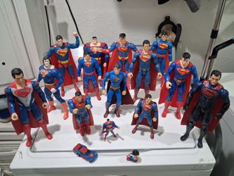 SUPERMAN DC COMICS action figures set collection.  Good Condition.  Collectible.