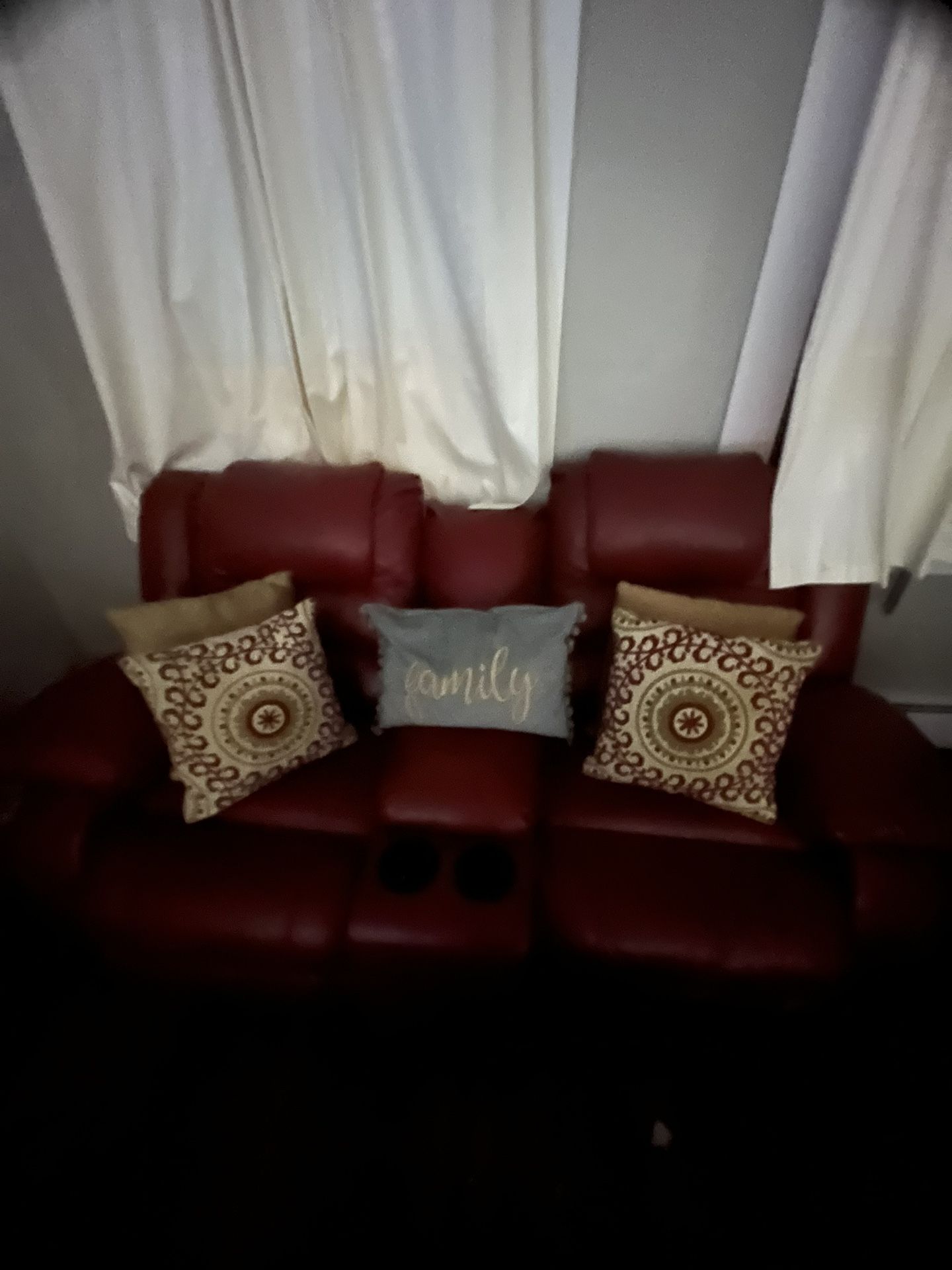 Red Leather Couches