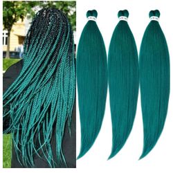 2 Bundles Blue Braided Hair Extension 
