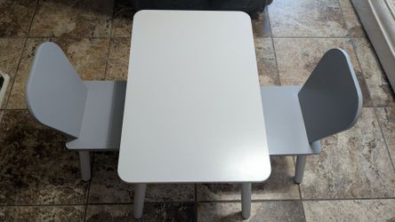 Toddler twisting railway maze table, and toddler table with 2 chairs