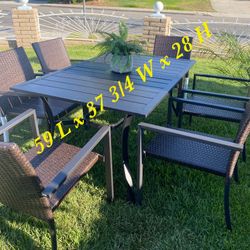 new patio table set in box